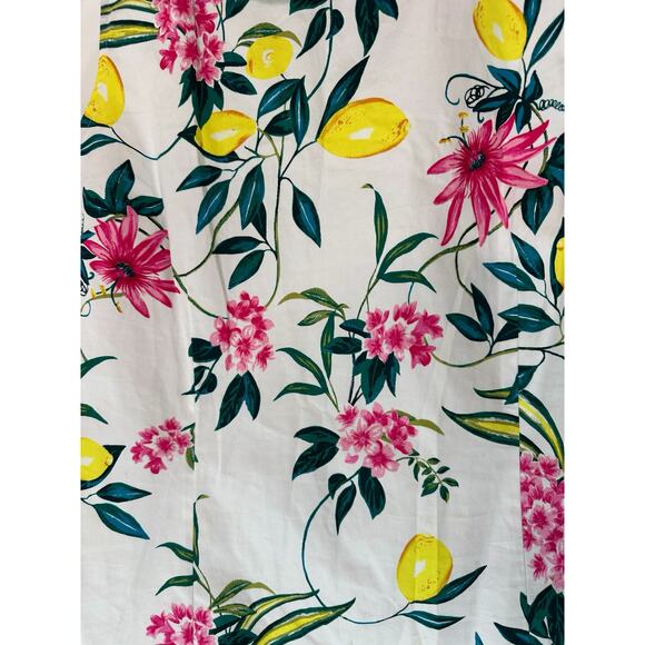 RSVP by Talbots Plus Blouse Spring Summer Floral Lemon Print Buttons Size 18 - Picture 6 of 10